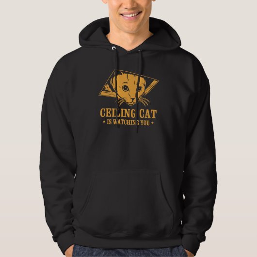 Decken-Katze passt Sie auf Hoodie (Vorderseite)