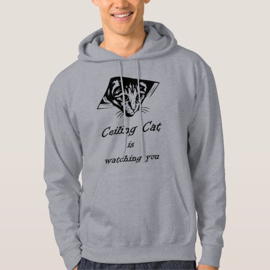 Decken-Katze passt Sie auf Hoodie (Vorderseite)