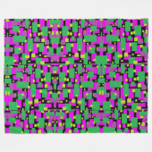 Decken mit Lila geometrischer und grüner Schwarz-W (Vorderseite (Horizontal))