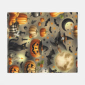 Decken mit lustigen Kürbis (Vorderseite (Horizontal))