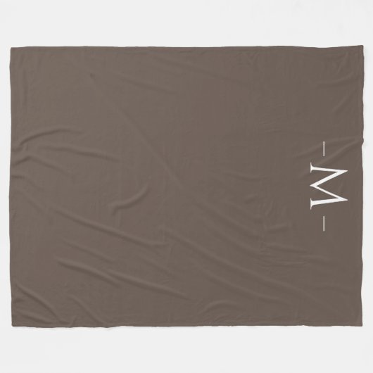 Decken Moderne elegante braune Monogramm groß (Vorderseite (Horizontal))