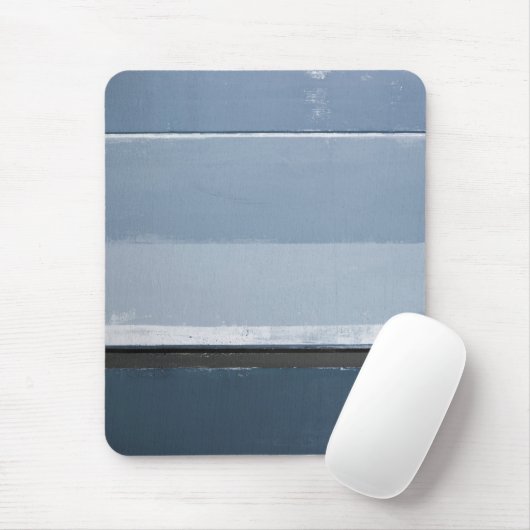 "Decken Sie" blaue und graue abstrakte Kunst auf Mousepad (Mit Mouse)