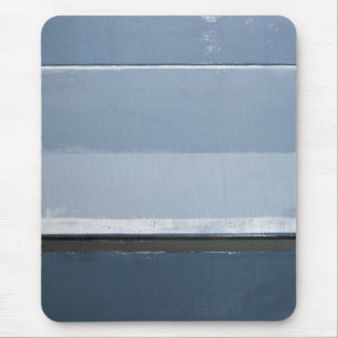 "Decken Sie" blaue und graue abstrakte Kunst auf Mousepad