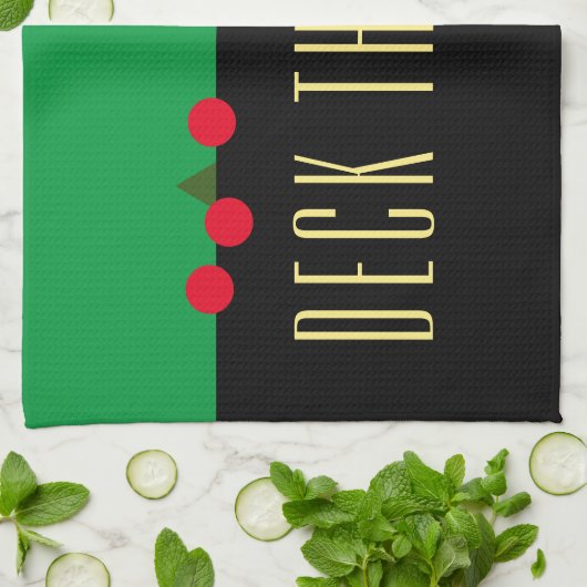 DECKEN SIE DEN HALLENGRÜNEN Schwarzen Farbblock. Geschirrtuch (Gefaltet)