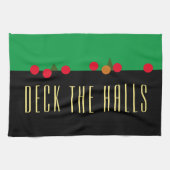 DECKEN SIE DEN HALLENGRÜNEN Schwarzen Farbblock. Geschirrtuch (Horizontal)