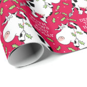 DECKEN SIE DIE HÄNDE MIT KÜHEN UND HÜLLY (rot) Boy Geschenkpapier (Rolleneckpunkt)