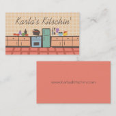 Decken Sie die Küche mit Ziegeln, die Visitenkarte (Vorne/Hinten)