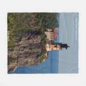 Deckenbelag Split Rock Lighthouse Fleecedecke (Vorderseite (Horizontal))