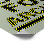 Deckenburg-Architekt Lustiges Poster Schild (Ecke)