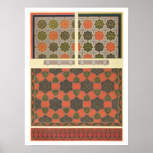 Deckendekoration aus dem Haus von Beyt El-Tchel Poster (Vorne)