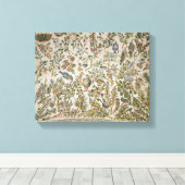 Deckendekoration mit Blume und Vögeln (Mosaik) Leinwanddruck (Insitu (Holzboden))