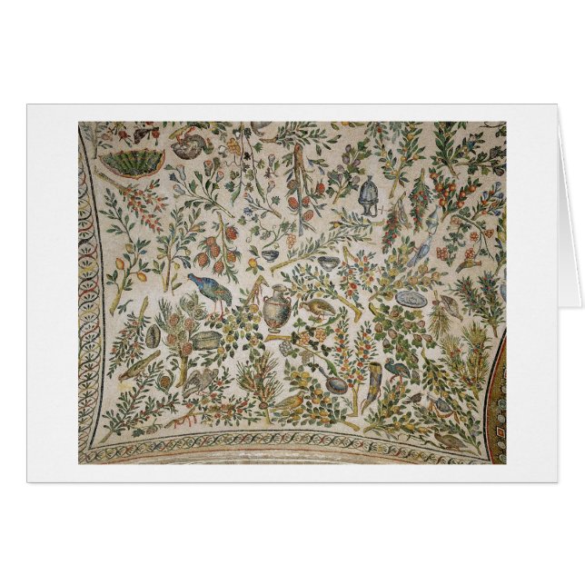 Deckendekoration mit Blumen und Vögeln (Mosaik) (Vorderseite (Horizontal))