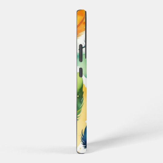 Deckendesign Aquarellfedern Samsung Galaxy Hülle (Rechte Seite)