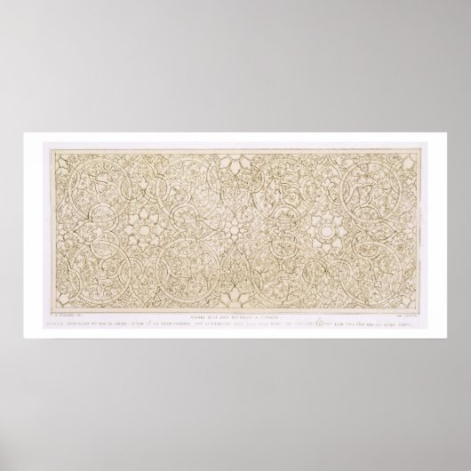 Deckendesign für das Perlzimmer, in Isfahan, für Poster (Vorne)