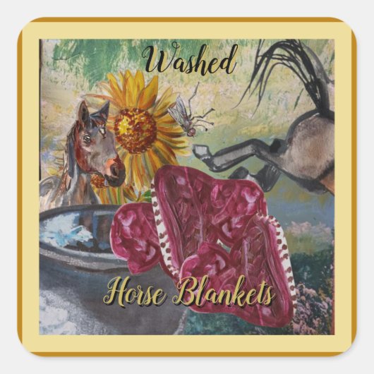 Deckendesign Quadratischer Aufkleber (Vorderseite)