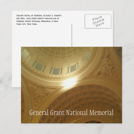 Deckendetails, Mausoleum General Grant Memorial Postkarte (Vorne/Hinten)