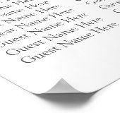 Deckengrün für Hochzeitssitze Poster (Ecke)