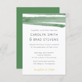 Deckengrüne und goldene Wasserfarbe gestrichene Ho Einladung