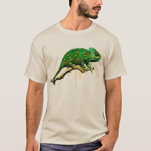 Deckenkammer Wasserfarben Reptil T-Shirt (Vorderseite)