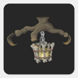 Deckenlampe, Deckenlampe, Glittermöbel Quadratischer Aufkleber