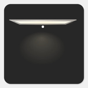 Deckenlampe, lange Deckenleuchte, Möbelstück Quadratischer Aufkleber