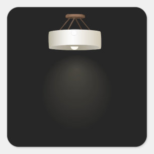 Deckenleuchte aus Bronzefarben mit Glittermöbeln Quadratischer Aufkleber