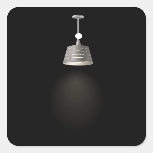 Deckenleuchte für Glittermöbel Quadratischer Aufkleber (Vorderseite)