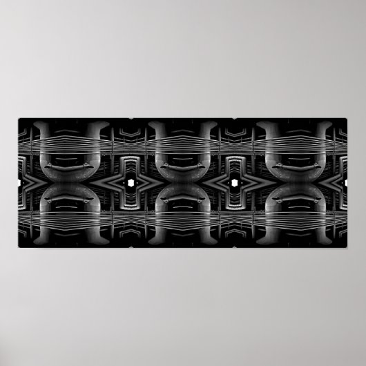 "Deckenpfeifen I"; Schwarz-Weiß-Poster Poster (Vorne)