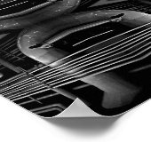 "Deckenpfeifen I"; Schwarz-Weiß-Poster Poster (Ecke)