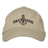 Deckhand Nautical Star Anchor Embroidery Bestickte Baseballkappe (Vorderseite)