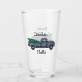 Deckin Hallen-blaues Weihnachts-LKW-Trinkglas Glas (Vorderseite)