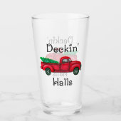 Deckin Hallen-rotes Weihnachts-LKW-Trinkglas Glas (Vorderseite)