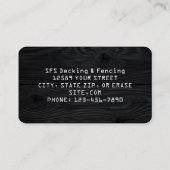Decking and Fencing Custom QR Visitenkarte (Rückseite)