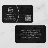 Decking and Fencing Custom QR Visitenkarte (Vorne/Hinten)