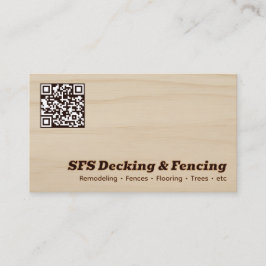 Decking & Fencing Business QR Vcard Visitenkarte