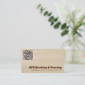 Decking & Fencing Business QR Vcard Visitenkarte (Stehend Vorderseite)