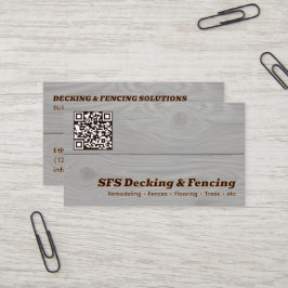 Decking- und Zaunbau-Geschäft QR Vcard Visitenkarte