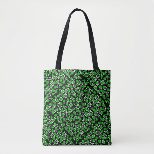 Deckmuster 01w Schwarze BG Tote Beutel Tasche (Vorderseite)