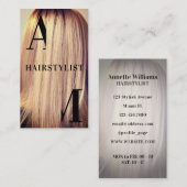 Deckriesen-Rieseninitialen im Haarstil Visitenkarte (Vorne/Hinten)