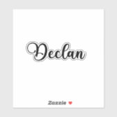 Declan Name - Handgeschriebene Kalligrafie Aufkleber (Blatt)