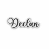 Declan Name - Handgeschriebene Kalligrafie Aufkleber (Vorderseite)