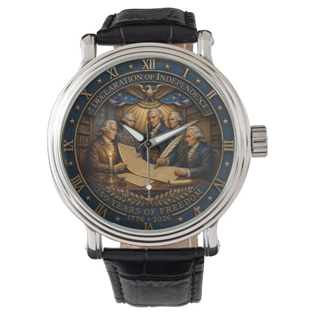 Declaration of Independence 250th Anniversary Armbanduhr (Vorderseite)