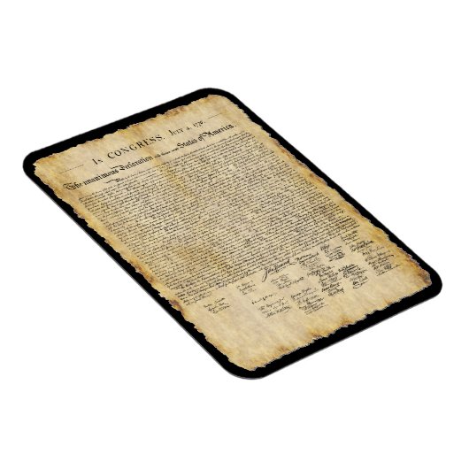 Declaration of Independence, Parchment  Magnet (Rechte Seite)