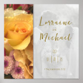 Declaration of Love Yellow Rose Picture Poster (Vorne)