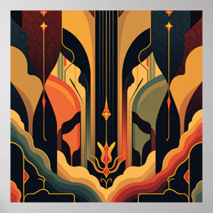 Deco-Abstraktion Poster