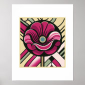 Deco Bloom: Der lila Mohn Poster (Vorne)