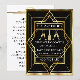 Deco Champagner Feier Einladung