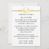 Deco Champagner Save The Date Einladung (Rückseite)