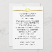 Deco Champagner Save The Date Einladung (Rückseite)