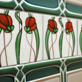 Deco degli Crocus Art Nouveau Art Deco Fliese